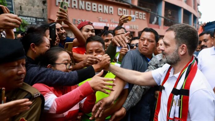 Congress leader Rahul Gandhi in Mizoram