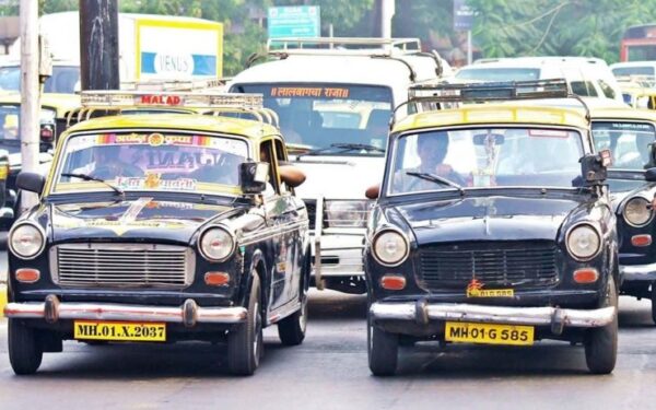 black and yellow Padmini taxis 1