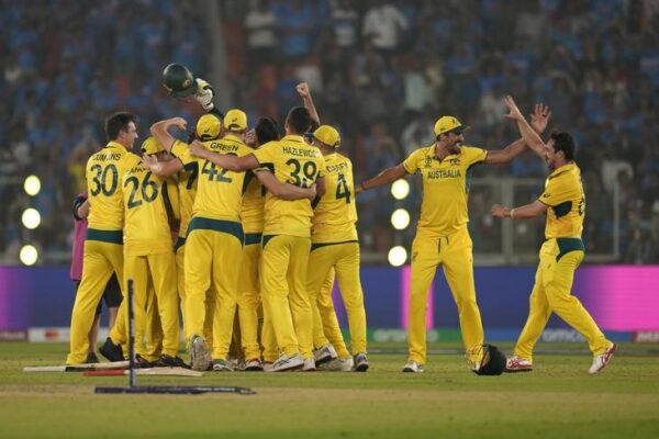 Australian team celebrate their victory