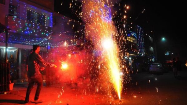 green firework