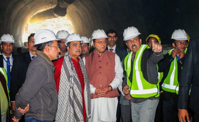 Nitin Gadkari Visit Uttarakhand Tunnel