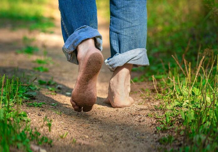 Walking barefoot