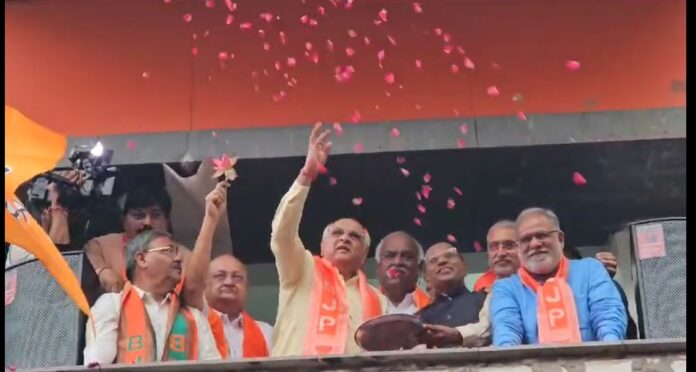 ભાજપ દ્વારા ત્રણ રાજ્યોમાં જીતની ઉજવણી કરવામાં આવી
