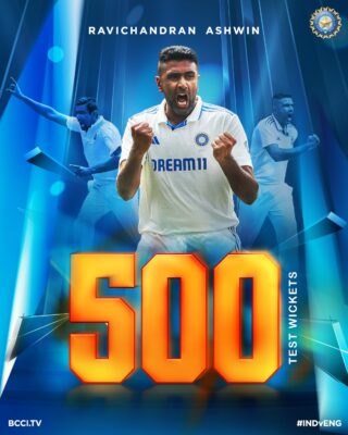 Ashwin 500 Test Wickets