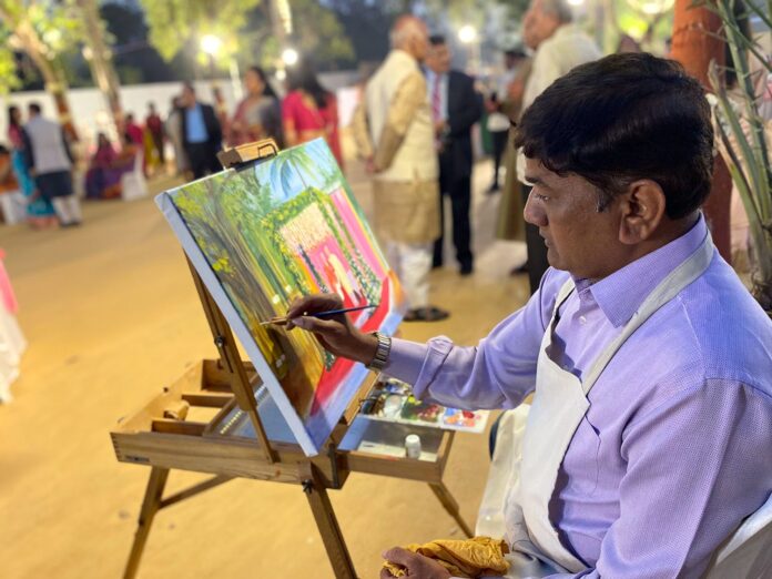 ART OF LOVE આર્ટ ઓફ લવ : લાઈવ વેડિંગ પેઇન્ટિંગ એક નવો ટ્રેન્ડ