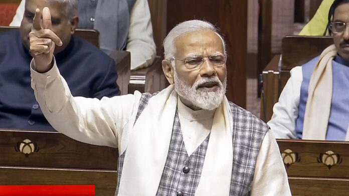 MODI IN RAJYASABHA