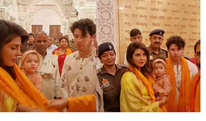 Priyanka Chopra: રામ લલ્લાને જોવા માટે દીકરી માલતી અને પતિ નિક સાથે અયોધ્યાધામ પહોંચી વિશ્વ સુંદરી