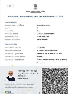 covid vaccination certificate 