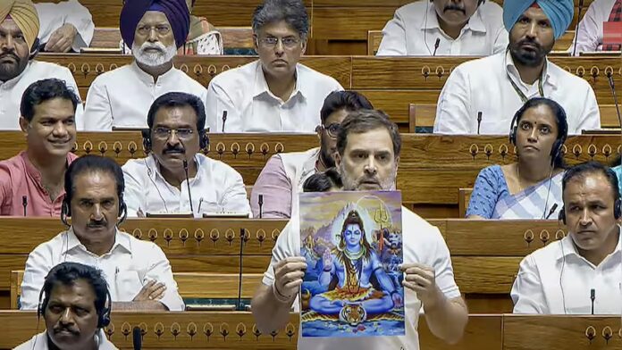 Rahul Gandhi in Sansad: શિવ અને હિન્દુઓ પર એવું તો શું કહ્યું રાહુલ ગાંધીએ કે સંસદમાં આવ્યું તૂફાન