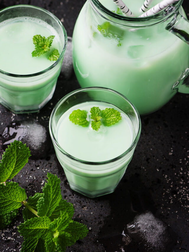 Italian traditional milk with mint