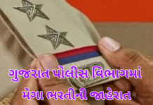 Gujarat Police Recruitment : ગુજરાત પોલીસ વિભાગમાં 13,591 જગ્યાઓ માટે મેગા ભરતીની જાહેરાત Gujarat Police Recruitment