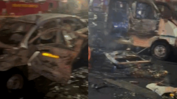 દિલ્હીમાં ભયંકર વિસ્ફોટ : ચાંદની ચોક પાસે લાલ કિલ્લા નજીક સફેદ કારમાં મોટો ધડાકો આજુ બાજુમાં અસર 8 ગાડીઓ આગમાં #delhi #blast #lalkilla #RedFort