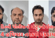 Delhi Police :દિલ્લી પોલીસનું મોટુ ઓપરેશન આંતરરાષ્ટ્રીય હથિયાર સપ્લાય ચેઇન તોડી, 4 હથિયાર તસ્કરો પકડાયા.#DelhiArmsRacket, #InternationalArmsSmuggling Delhi Police