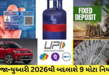 Rule Change:LPG, આધાર, પગારથી લઈને વાહનો સુધી: 1 જાન્યુઆરી 2026થી બદલાશે 9 મોટા નિયમો, ખિસ્સા પર પડશે સીધી અસર Rule Change