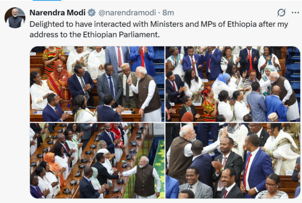 PM Modi Addresses Ethiopian Parliament
