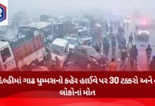 Delhi news :ગાઢ ધુમ્મસથી દિલ્હી–મુંબઈ હાઈવે પર હાહાકાર, 30 અકસ્માતોમાં ચારનાં મોત; દિલ્હીમાં AQI 493 Delhi news