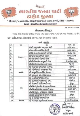 Gujarat BJP Announces
