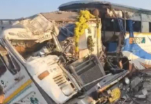 Aravalli Bus Crashes in Jodhpur:અરવલ્લીની બસનો જોધપુરમાં ભયાનક અકસ્માત 4 શ્રદ્ધાળુઓના મોત, 16 ઘાયલ; Bus Crashes