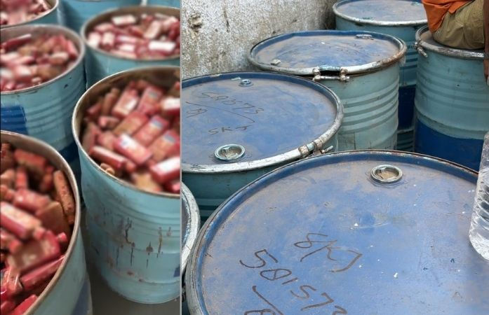 Liquor in Chemical Barrels Liquor in Chemical Barrels