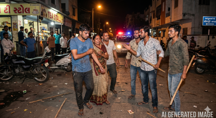 Late-Night Clash in Vadodara