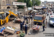 Jamnagar Traffic Relief: જામનગરના સજુબા સ્કૂલ પાસે તંત્રનો ‘બુલડોઝર’ પ્રહાર; ટ્રાફિકને નડતરરૂપ દબાણો દૂર કરાયા Jamnagar Traffic Relief