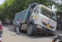 Surat Road Horror: સુરતમાં પ્રી-મોન્સૂન કામગીરીના લીરેલીરા, લિંબાયતમાં ડ્રેનેજ લાઇન બાદ બનેલો નવો નકોર રોડ ધસ્યો, ડમ્પર ખૂંપી જતાં કલાકો સુધી ટ્રાફિક જામ Surat Road Horror