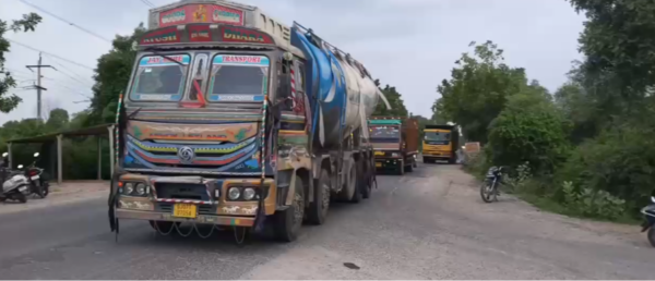 Protest at Shihora-Raniya Crossroads