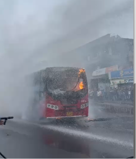 Another Bus Fire Incident in Ahmedabad