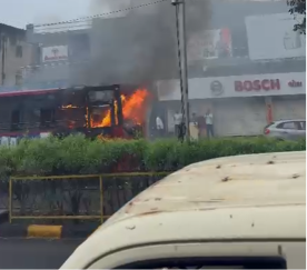 Another Bus Fire Incident in Ahmedabad