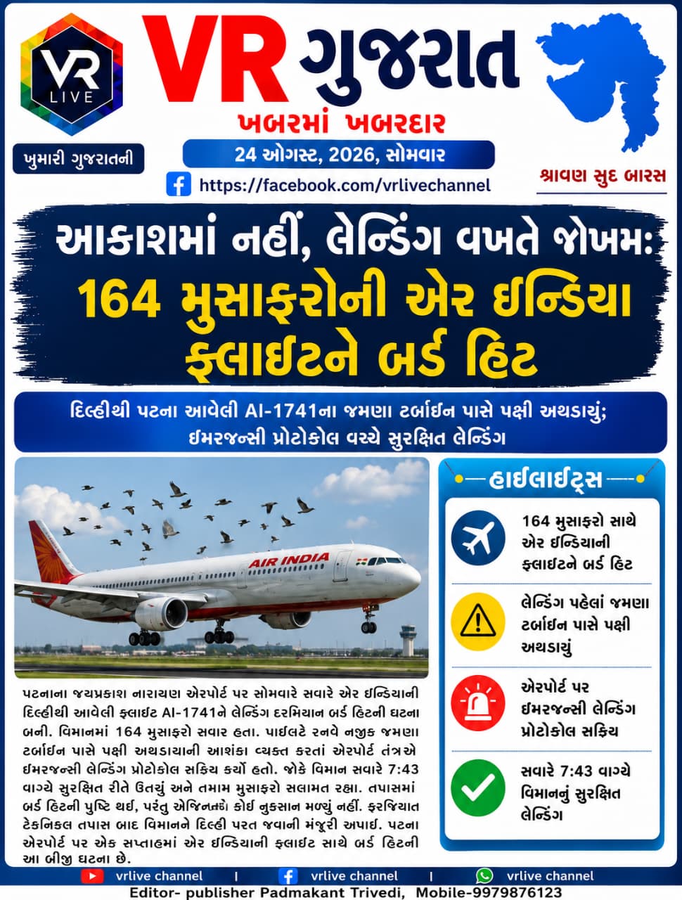 Gujarati E PAPER VR LIVE GUJARAT 24-08-2026 GUJARATI #EPAPER #GUJARAT #GUJARATI