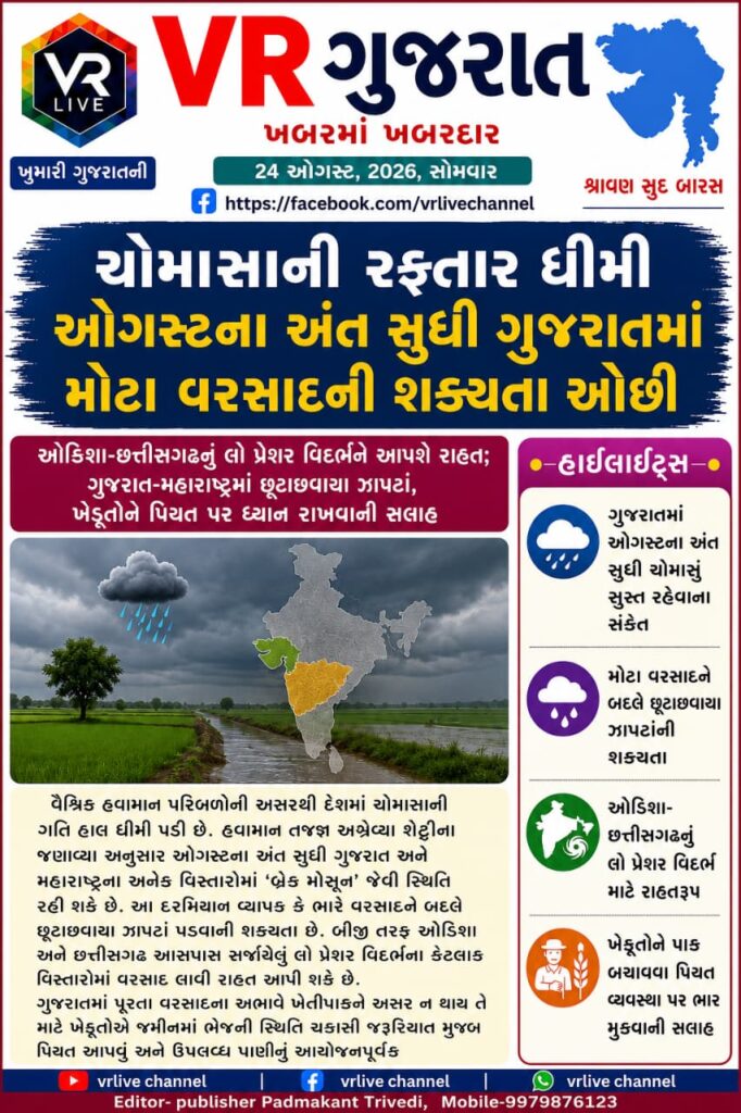 Gujarati E PAPER VR LIVE GUJARAT 24-08-2026 GUJARATI #EPAPER #GUJARAT #GUJARATI