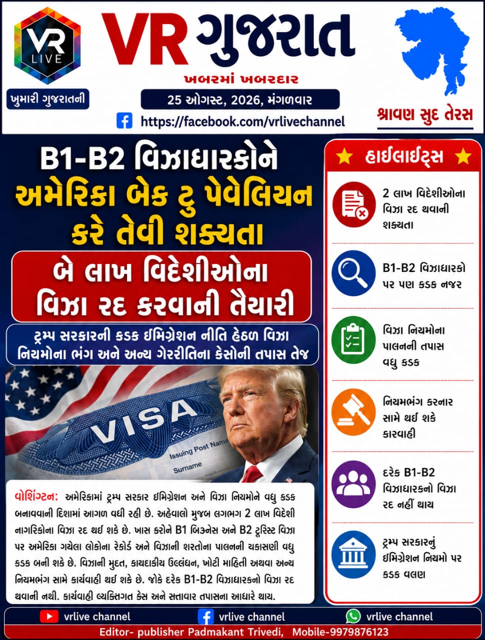 Gujarati E PAPER VR LIVE GUJARAT 25-08-2026 GUJARATI #EPAPER #GUJARAT #GUJARATI