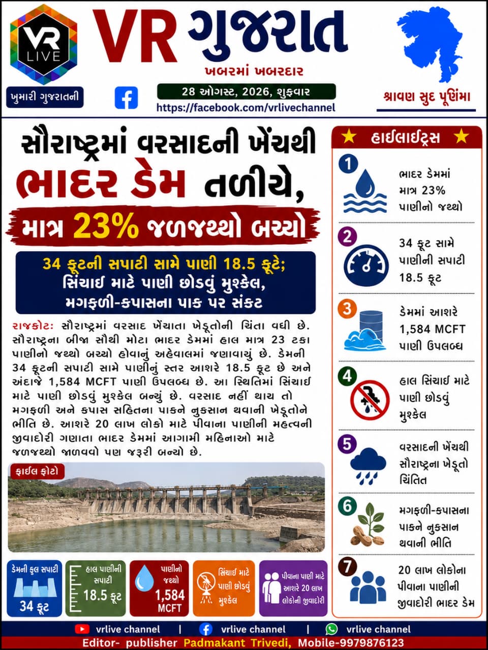 Gujarati E PAPER VR LIVE GUJARAT 28-08-2026 GUJARATI #EPAPER #GUJARAT #GUJARATI