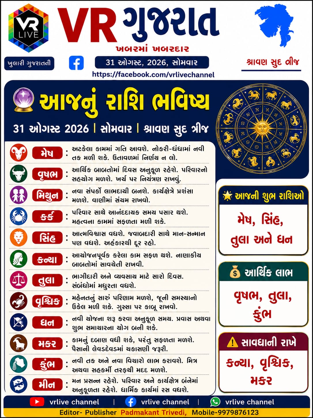 News Gujarati E PAPER VR LIVE GUJARAT 31-08-2026 GUJARATI #EPAPER #GUJARAT #GUJARATI