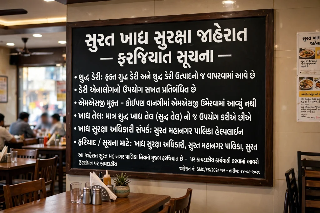 Surat Mandates Food Safety Declaration for Restaurants
