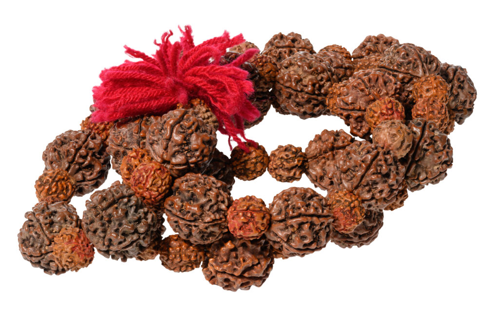 rudraksha beads close up with red tassel 2026 03 24 13 12 20 utc