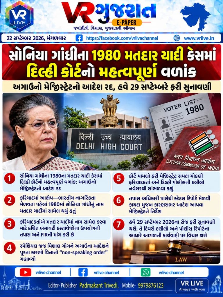 Sonia Gandhi Voter List Case