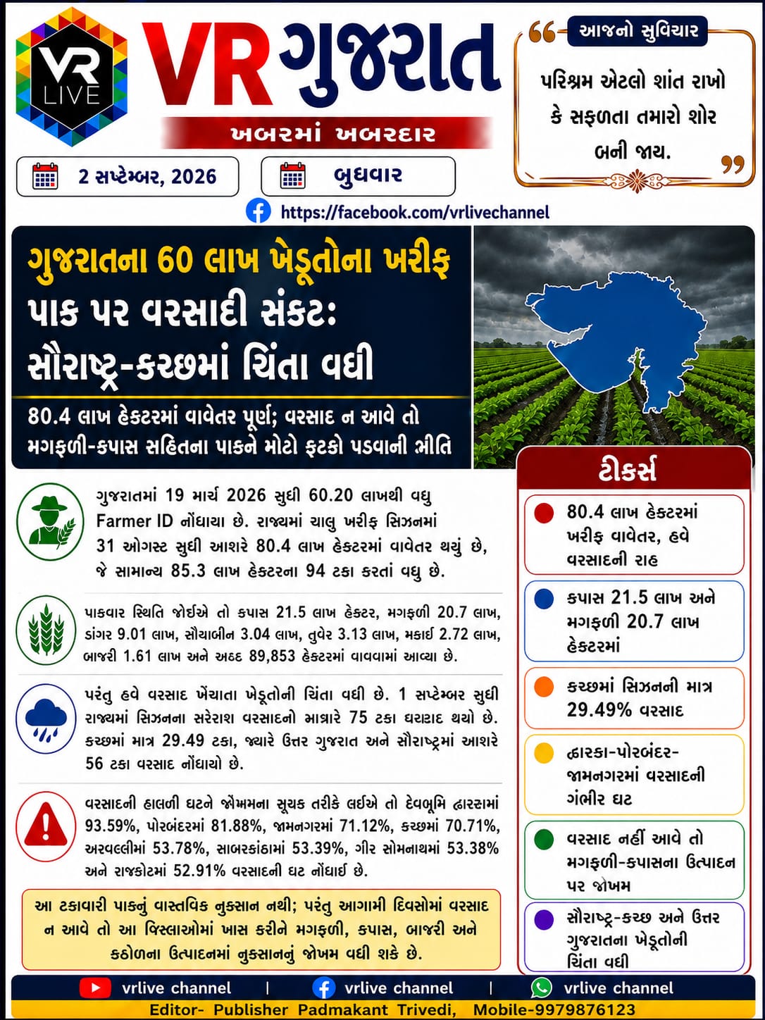 News Gujarati E PAPER VR LIVE GUJARAT 02-09-2026 GUJARATI #EPAPER #GUJARAT #GUJARATI