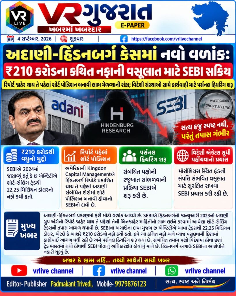 news gujarati e paper vr live gujarat 04 09 2026 gujarati epaper gujarat gujarati 21