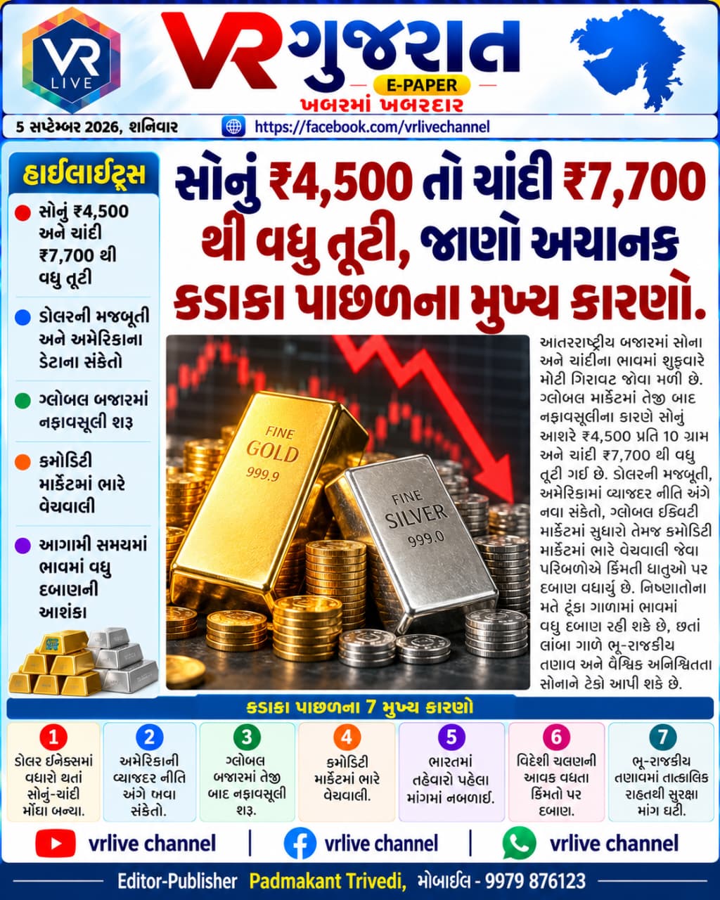 News Gujarati E PAPER VR LIVE GUJARAT 05-09-2026 GUJARATI #EPAPER #GUJARAT #GUJARATI
