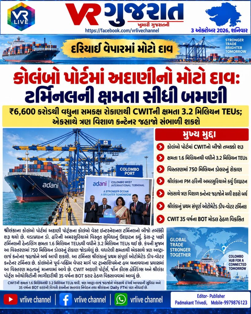 Adani’s Big Move at Colombo Port