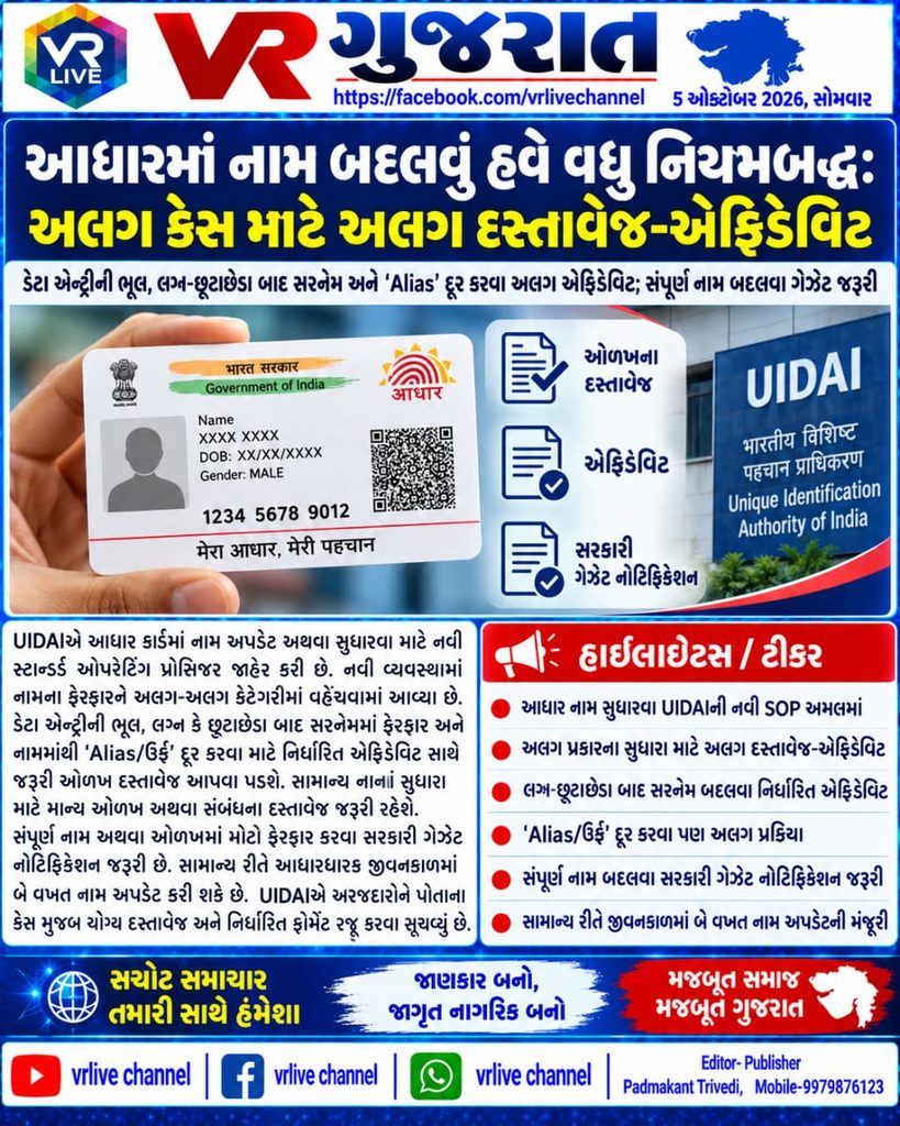 Aadhaar Name Update