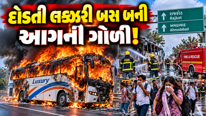 Moving Bus Turns Into Fireball
